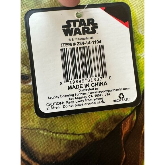 Star Wars Reusable Tote Bags Set Of 5 Featuring Yoda Darth Vader R2-D2 C-3PO & L - Picture 8 of 8